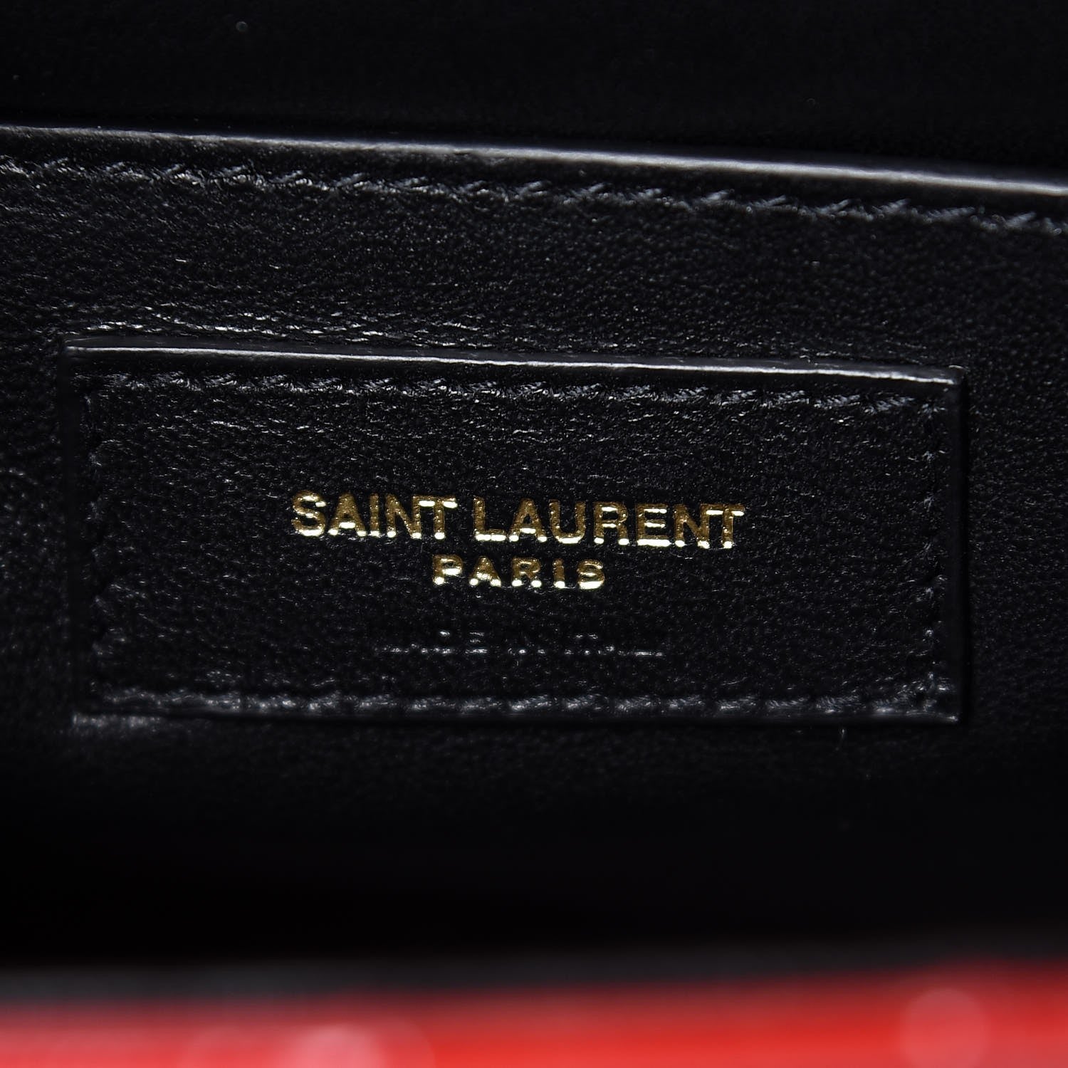 Saint Laurent Patent Matelasse Monogram Large Vicky Chain Bag Rouge Eros 6 of 7