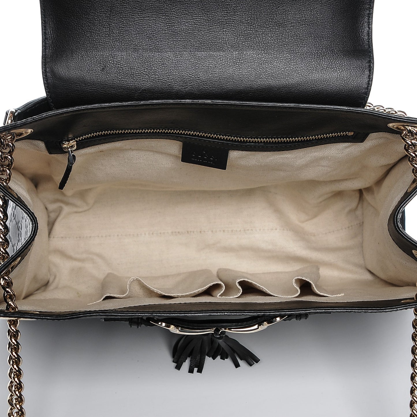 Guccissima Large Emily Chain Shoulder Bag Black