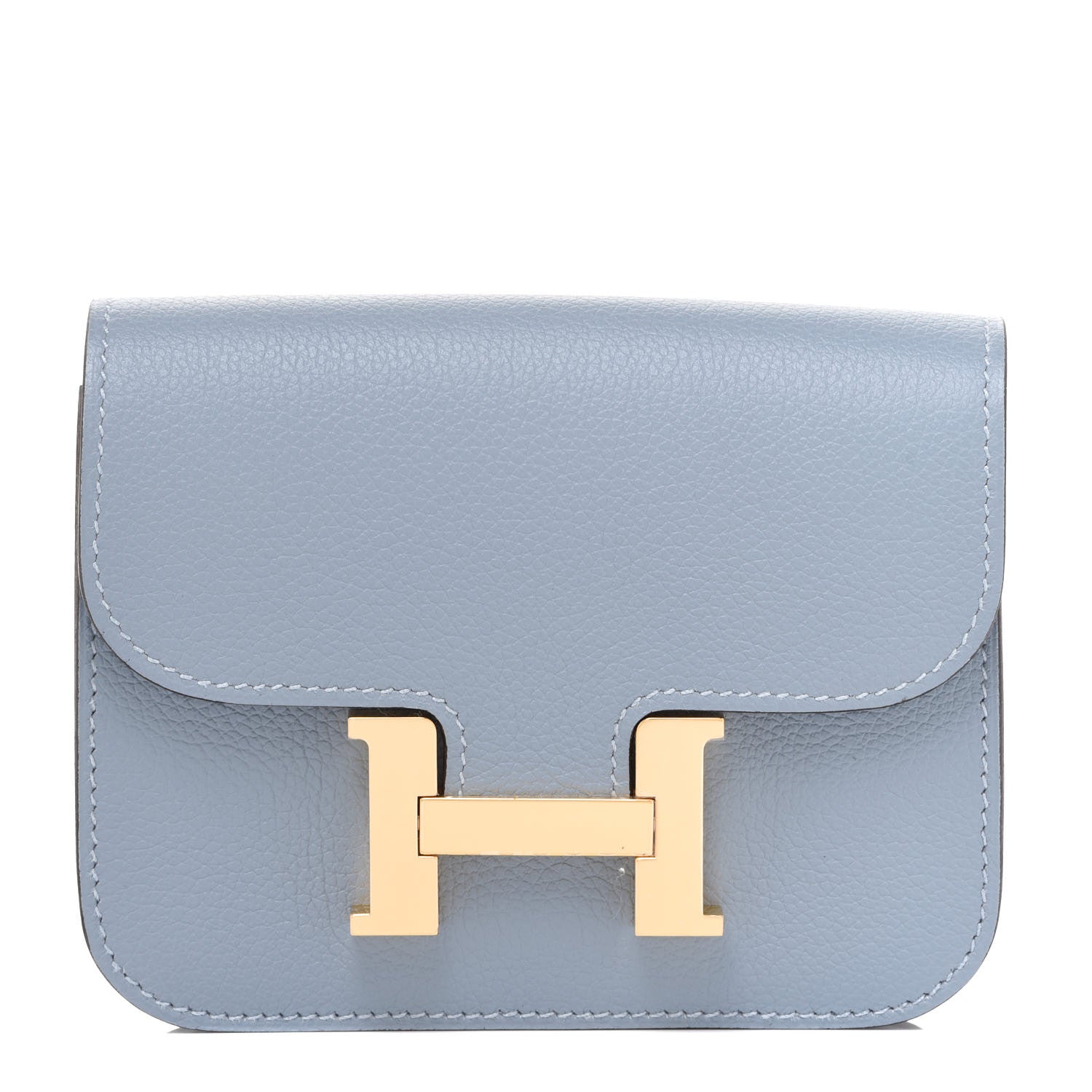 Hermes Evercolor Constance Slim Wallet Bleu Lin 3 of 8