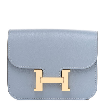 Hermes Evercolor Constance Slim Wallet Bleu Lin 3 of 8