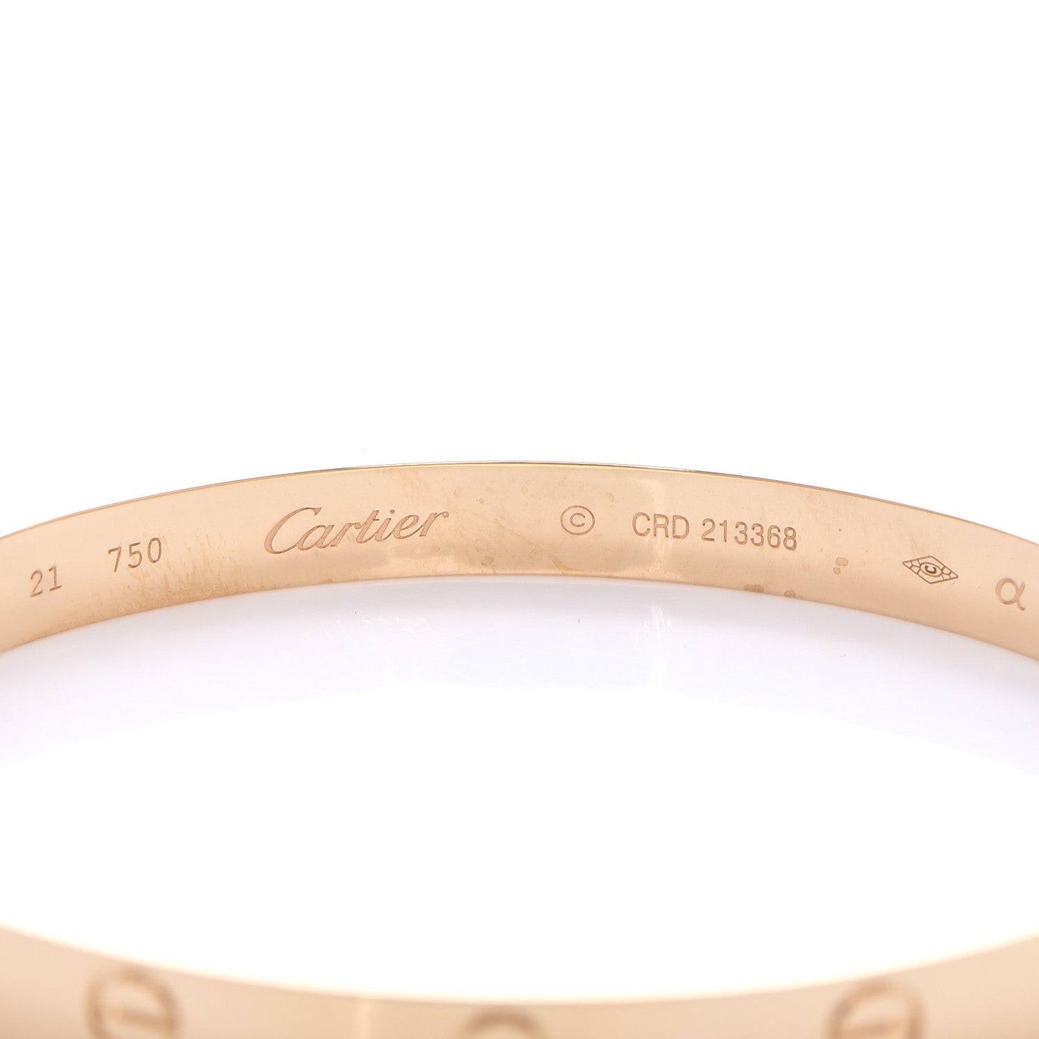 Cartier 18K Yellow Gold LOVE Bracelet 21 5 of 10