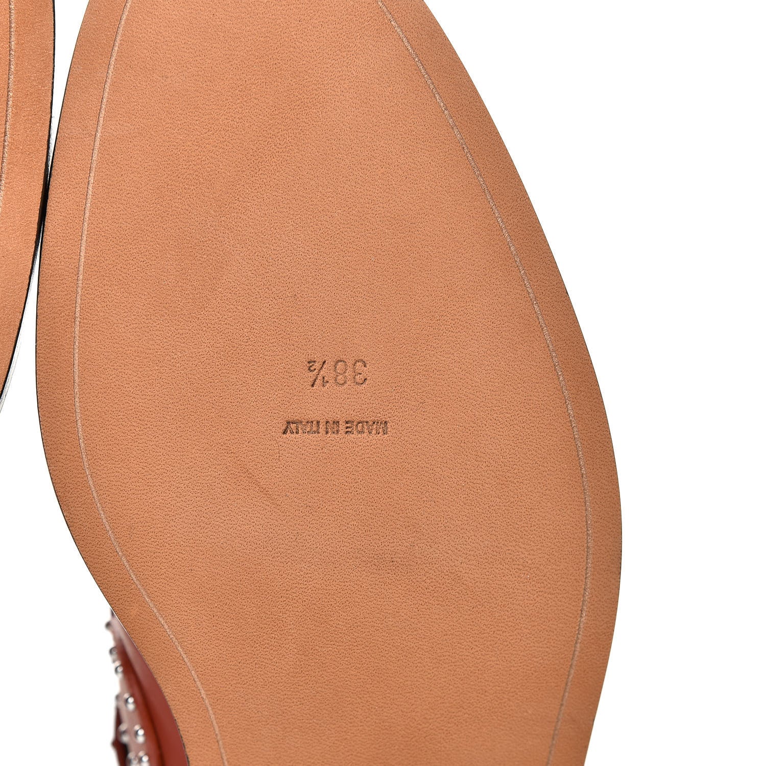 Givenchy Calfskin Studded Prue Buckle Bootie 38.5 Cognac 6 of 10