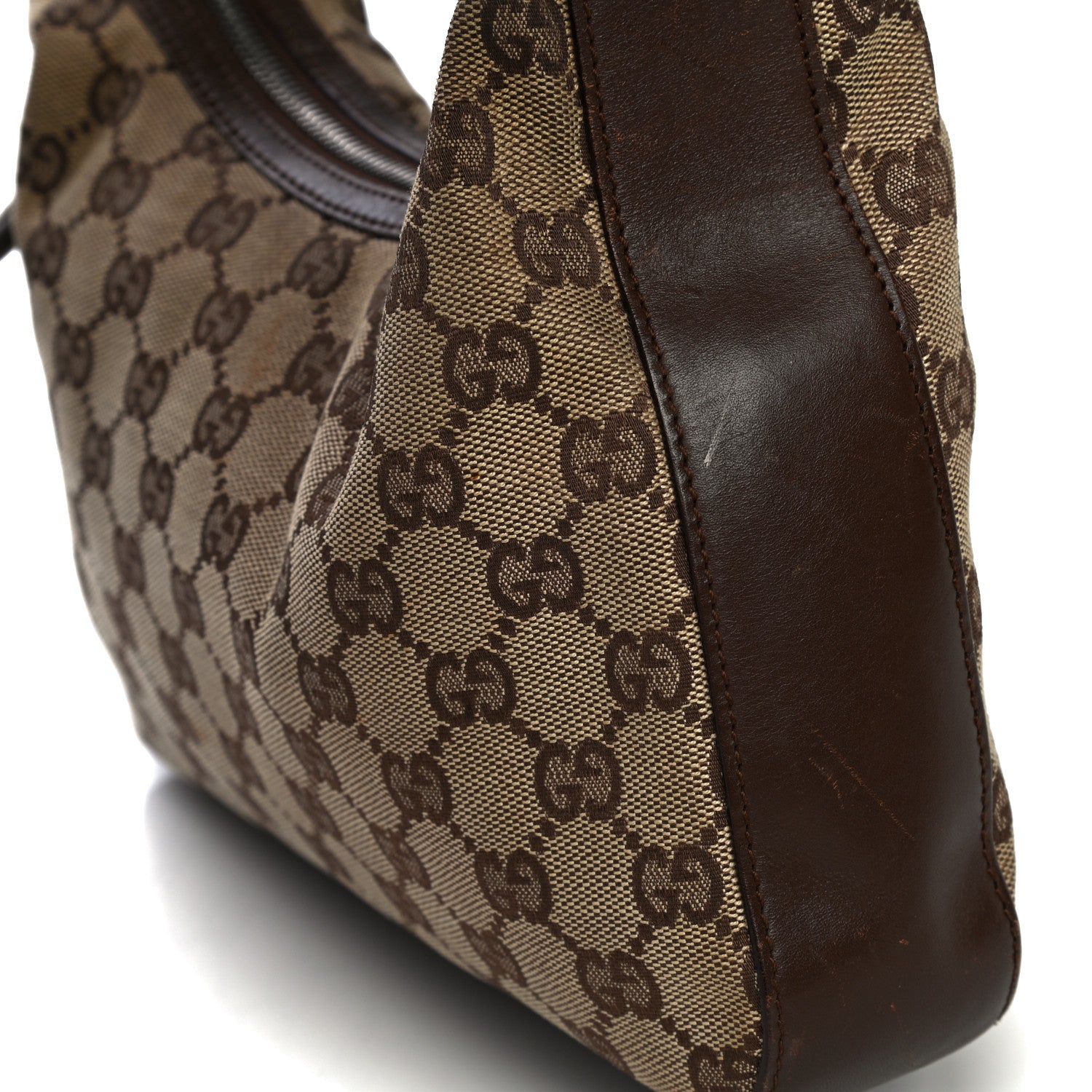Gucci Monogram GG Small Clasp Hobo Brown 12 of 16