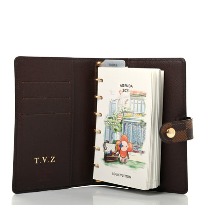 Louis Vuitton Damier Ebene Small Ring Agenda Cover 4 of 6
