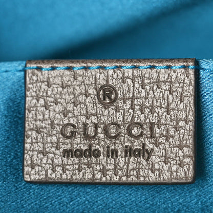 Gucci GG Supreme Monogram Textured Dollar Calfskin Web Small Ophidia Dome Shoulder Bag Beige Ebony New Acero 6 of 10