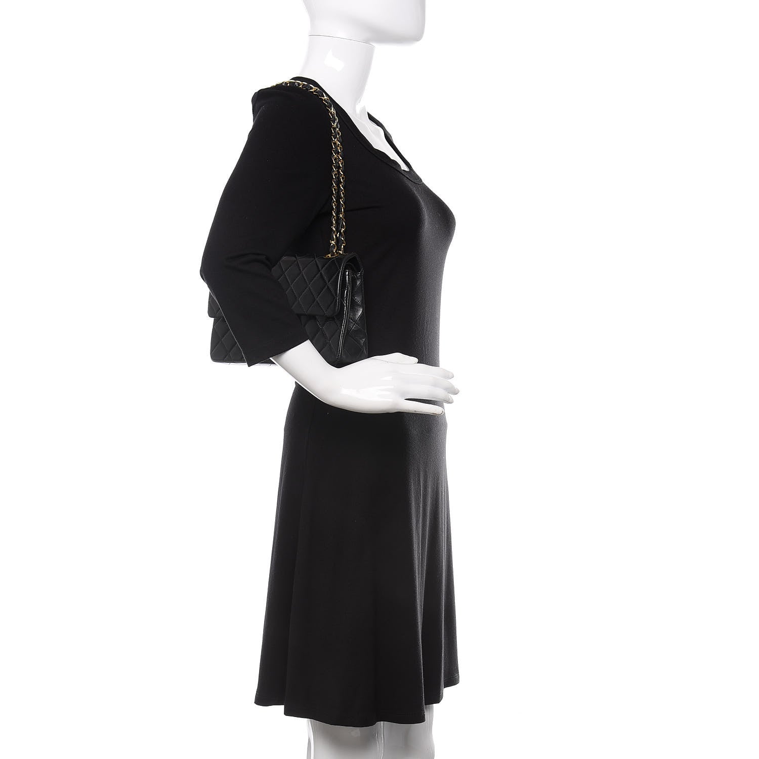 Chanel Lambskin Quilted Small Double Flap Black 2 of 14