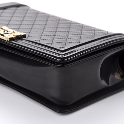Chanel Iridescent Glazed Calfskin Quilted New Medium Boy Flap Black 7 of 11