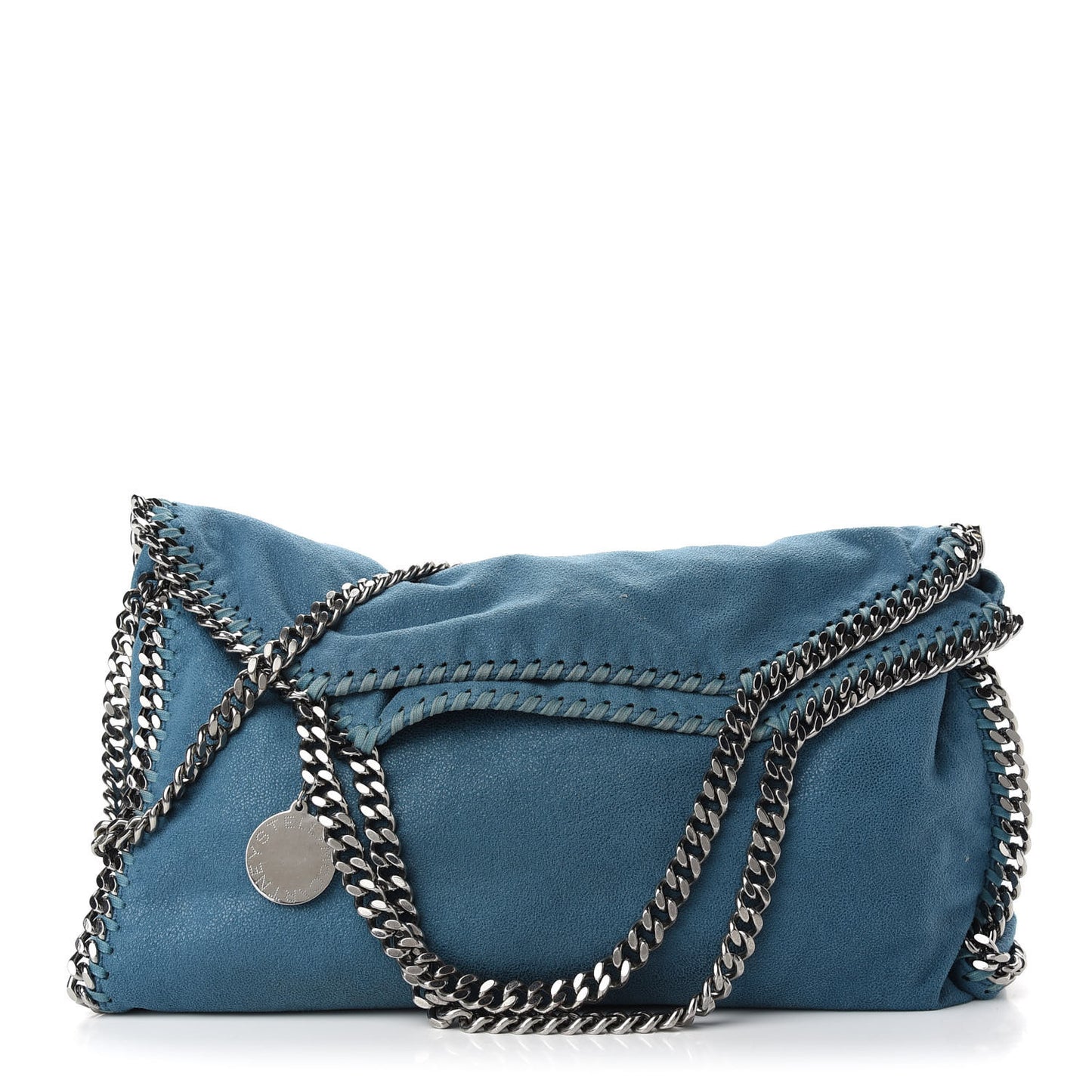 Shaggy Deer Falabella Fold Over Tote Blue