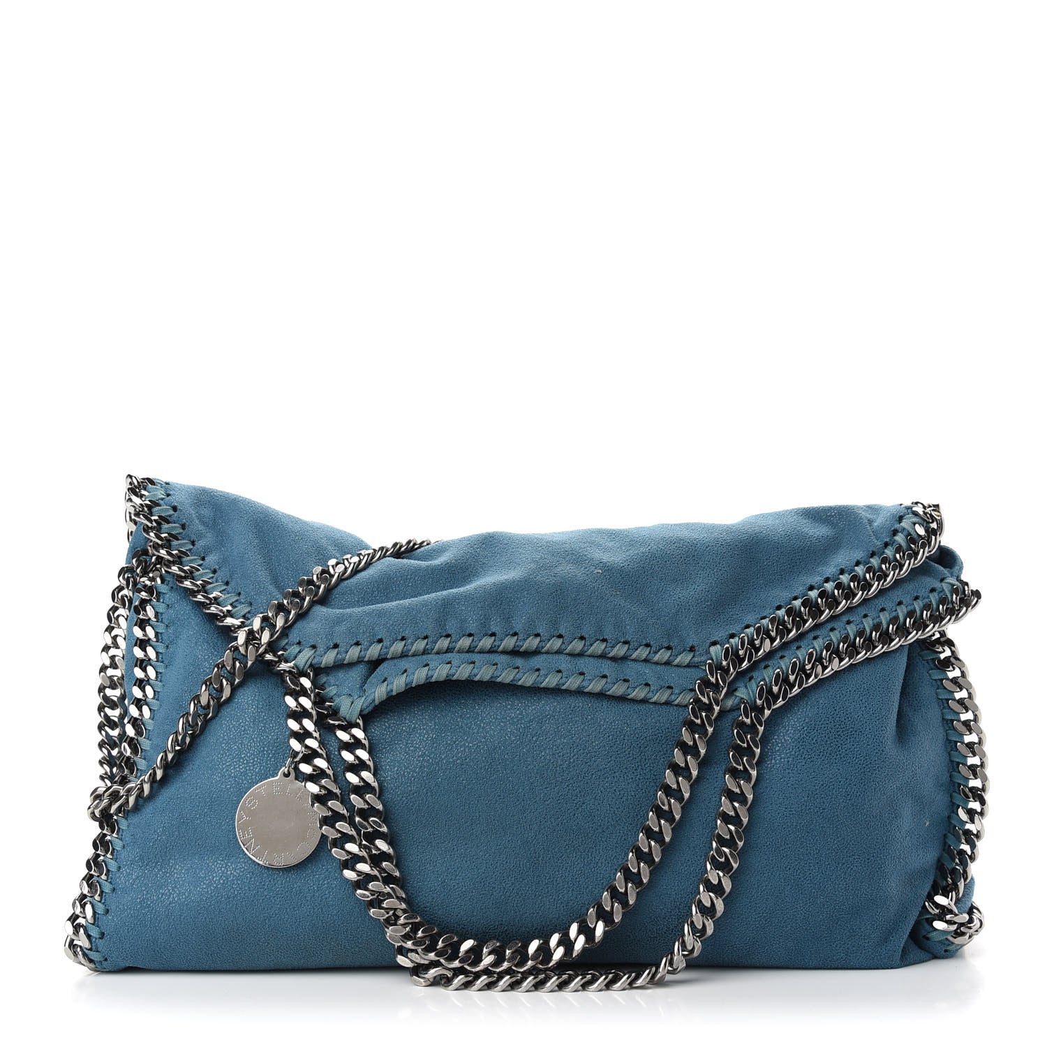 Stella McCartney Shaggy Deer Falabella Fold Over Tote Blue 1 of 9