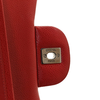 Chanel Caviar Quilted Jumbo Double Flap Red 7 of 11