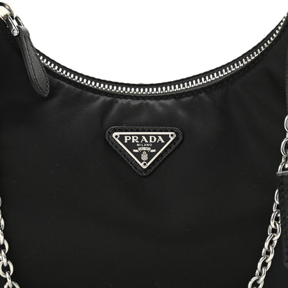 Prada Nylon Re-Edition 2005 Shoulder Bag Black 9 of 11