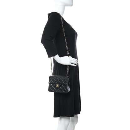Chanel Lambskin Quilted Mini Square Flap Bag Black 2 of 28