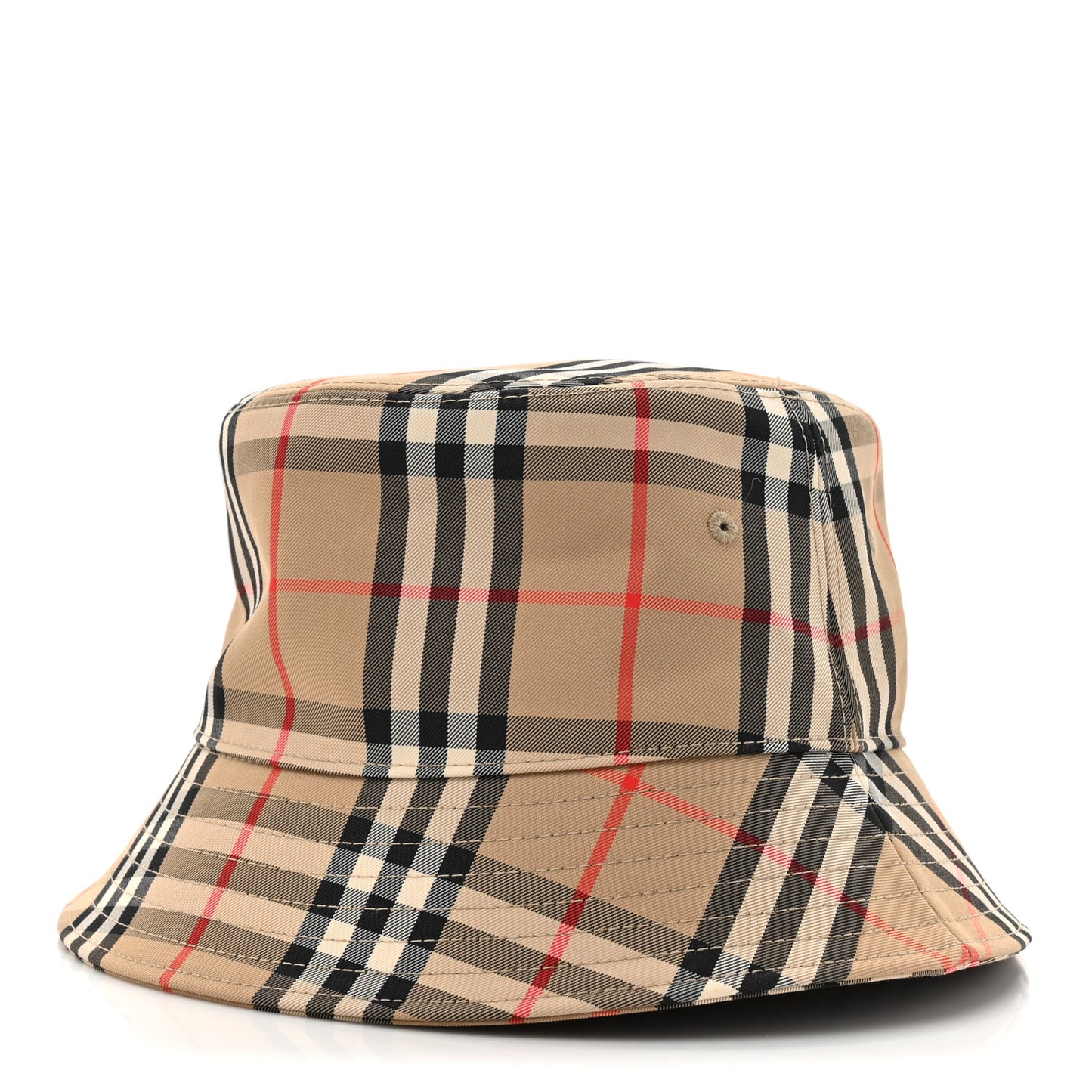Technical Cotton Vintage Check Bucket Hat L Archive Beige