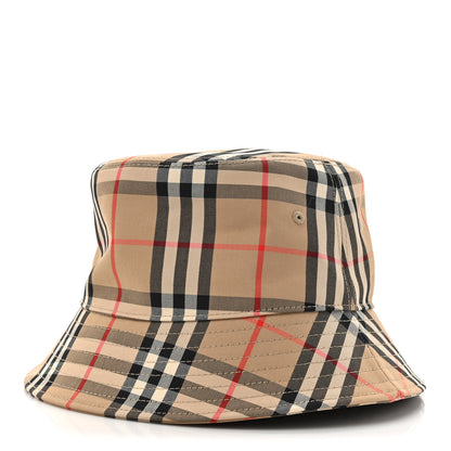Burberry Technical Cotton Vintage Check Bucket Hat L Archive Beige 1 of 9