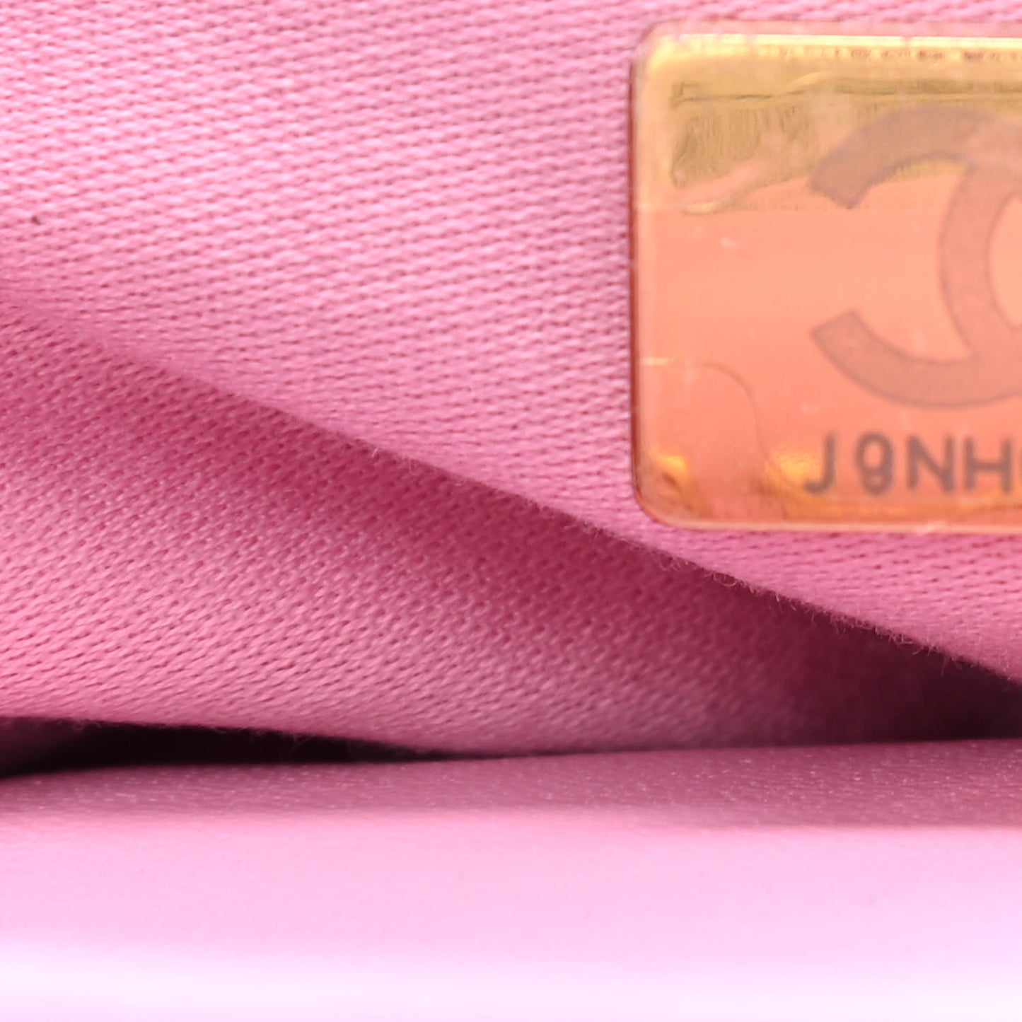 Lambskin Resin Quilted Small Bucket Bag Pink