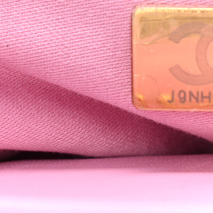 Chanel Lambskin Resin Quilted Small Bucket Bag Pink 7 of 11