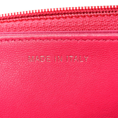 Chanel Lambskin Quilted Diamond CC Wallet On Chain WOC Pink 7 of 12