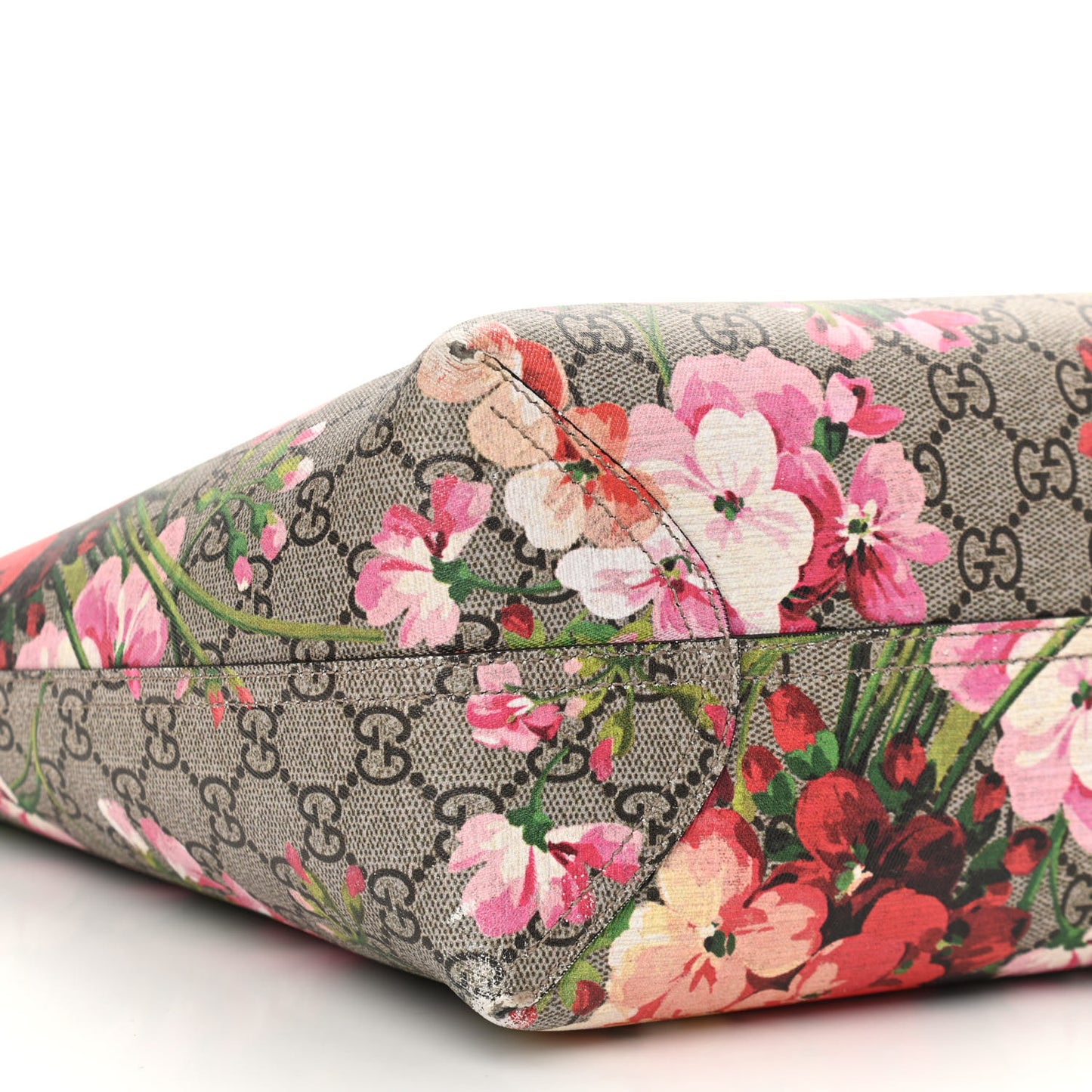 GG Supreme Monogram Blooms Medium Reversible Tote Beige Multicolor Dry Rose