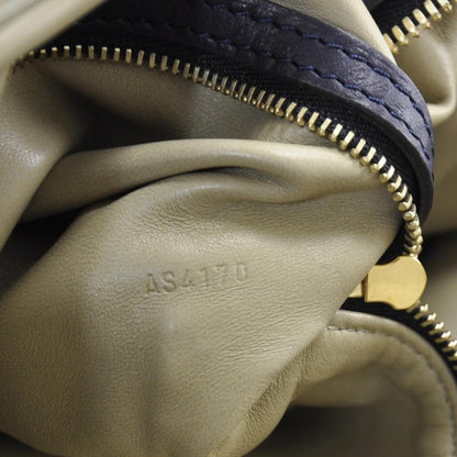 Louis Vuitton Calfskin Sac Louis Bleu 7 of 8