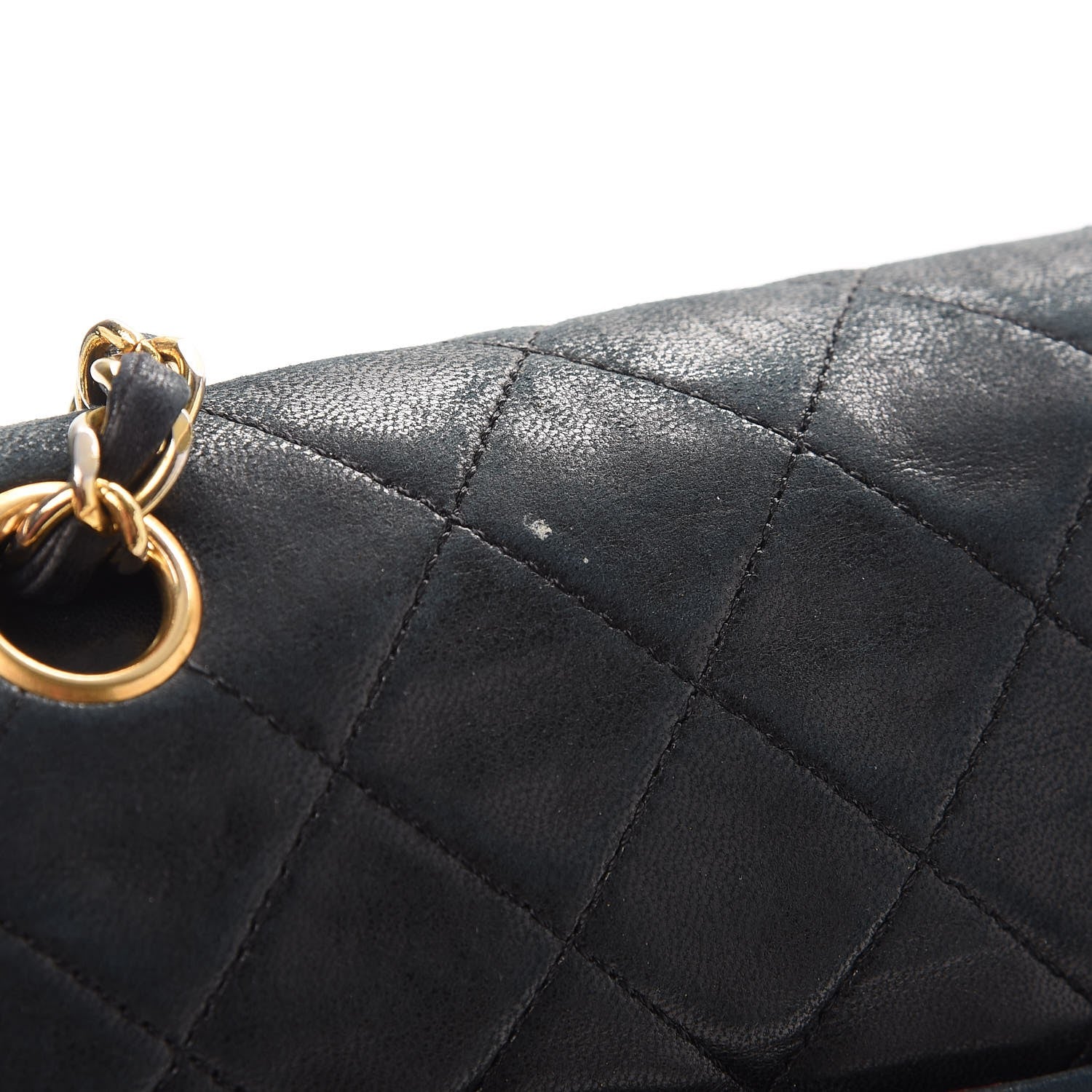 Chanel Lambskin Quilted Medium Double Flap Black 16 of 20