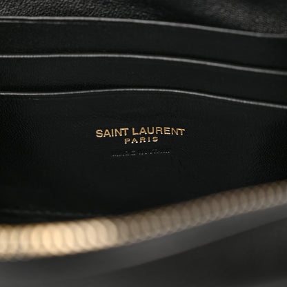 Saint Laurent Grain De Poudre Matelasse Monogram Mini Lou Camera Bag Black 6 of 10