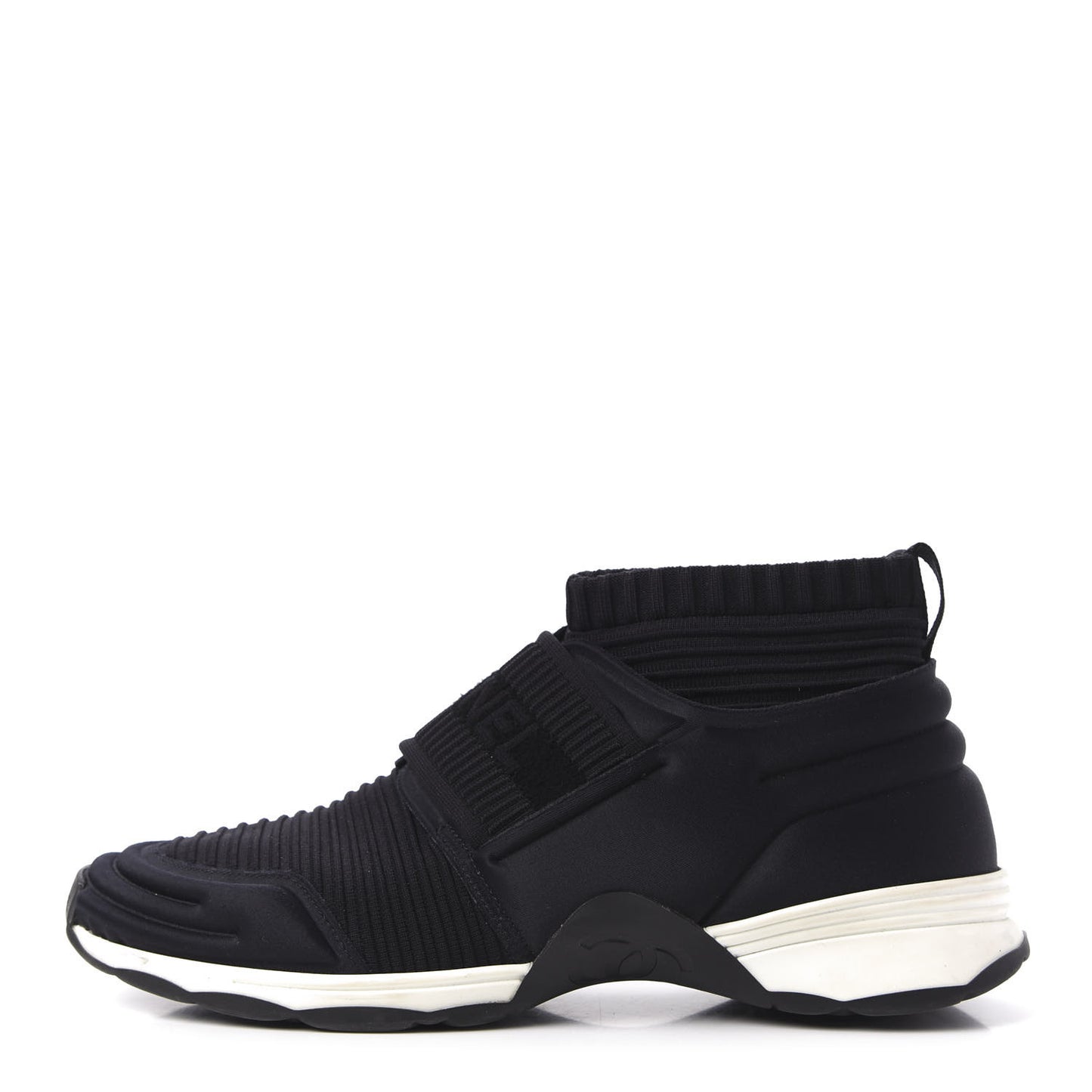 Stretch Fabric CC Sneakers 38 Black