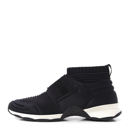 Chanel Stretch Fabric CC Sneakers 38 Black 1 of 8
