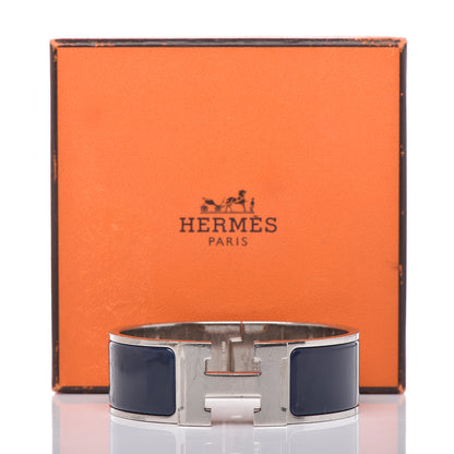 Hermes Enamel Wide Clic Clac H Bracelet PM Indigo 9 of 9