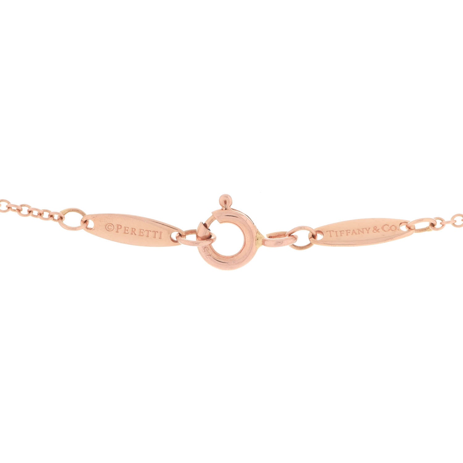 Tiffany 18K Rose Gold Diamond .21ct Elsa Peretti Diamonds by the Yard Pendant Necklace 6 of 6