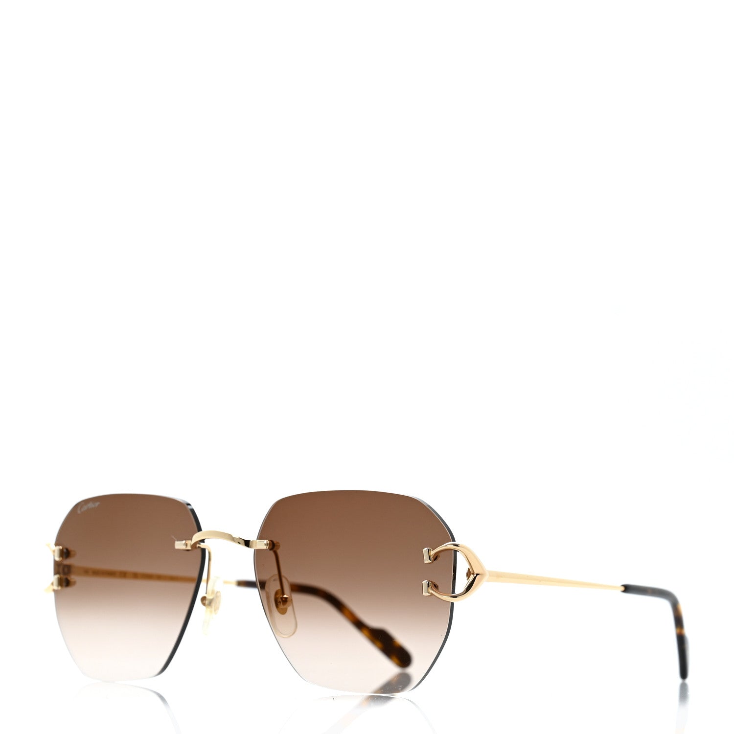 Cartier Signature C De Cartier Sunglasses CT0394S  Gold 1 of 8
