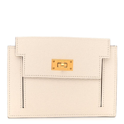 Hermes Chevre Mysore Kelly Pocket Compact Wallet Nata 1 of 9