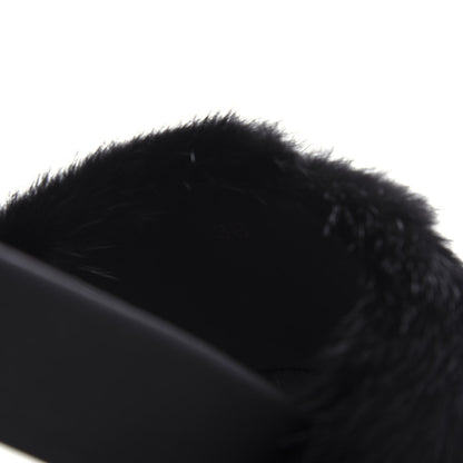 Givenchy Mink Rubber Slide Sandals 38 Black 10 of 11