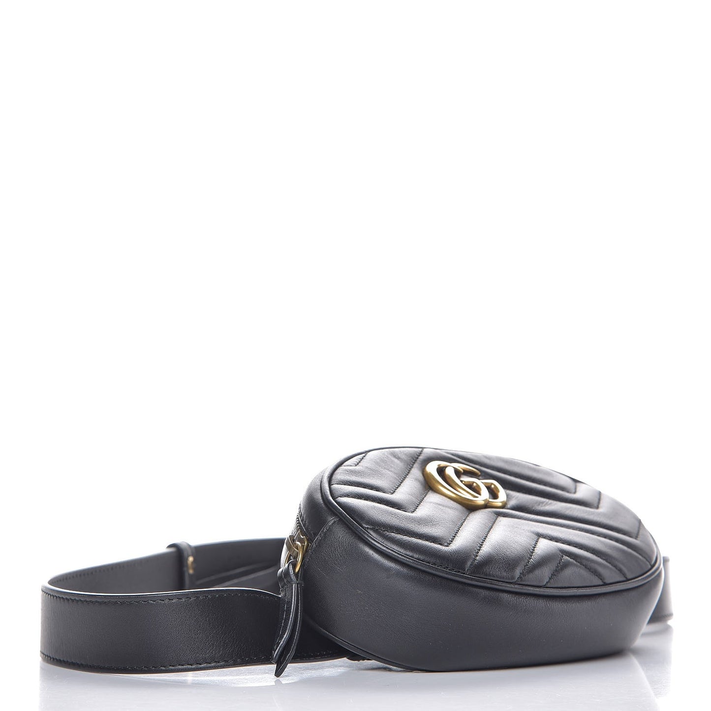 Calfskin Matelasse GG Marmont Belt Bag 85 34 Black