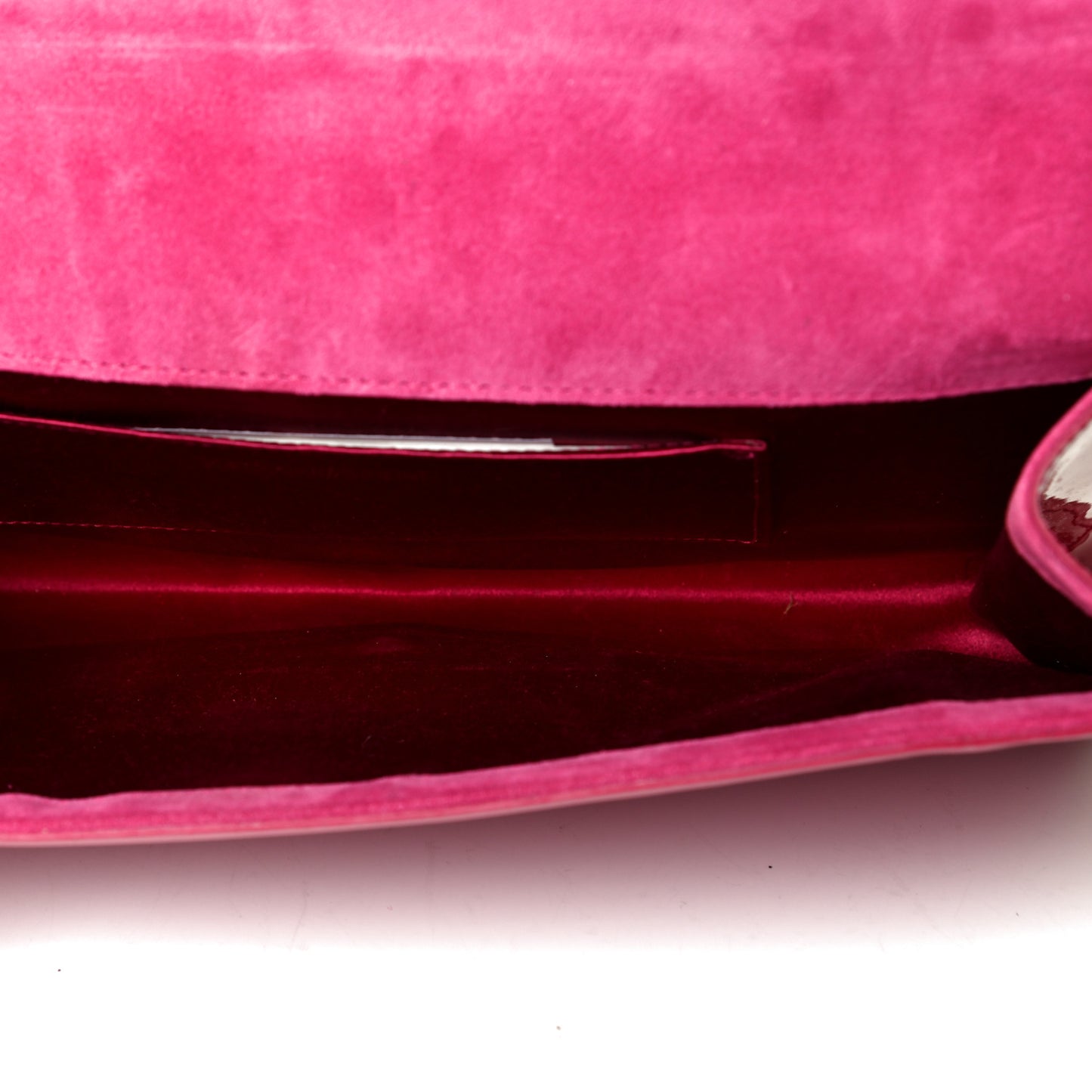 Patent Monogram Large Belle De Jour Clutch Fuchsia