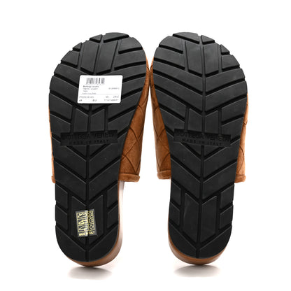 Bottega Veneta Suede Intrecciato Reggie Mules 41 Caramel 5 of 9