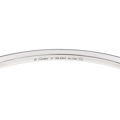 Cartier 18K White Gold Diamond Etincelle de Cartier Bangle Bracelet 17 3 of 4