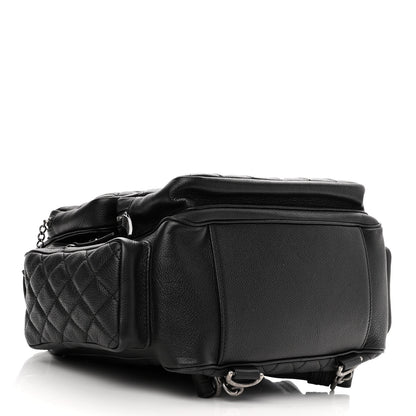 Chanel Grained Calfskin Quilted Large Casual Rock Backpack Black 3 of 9