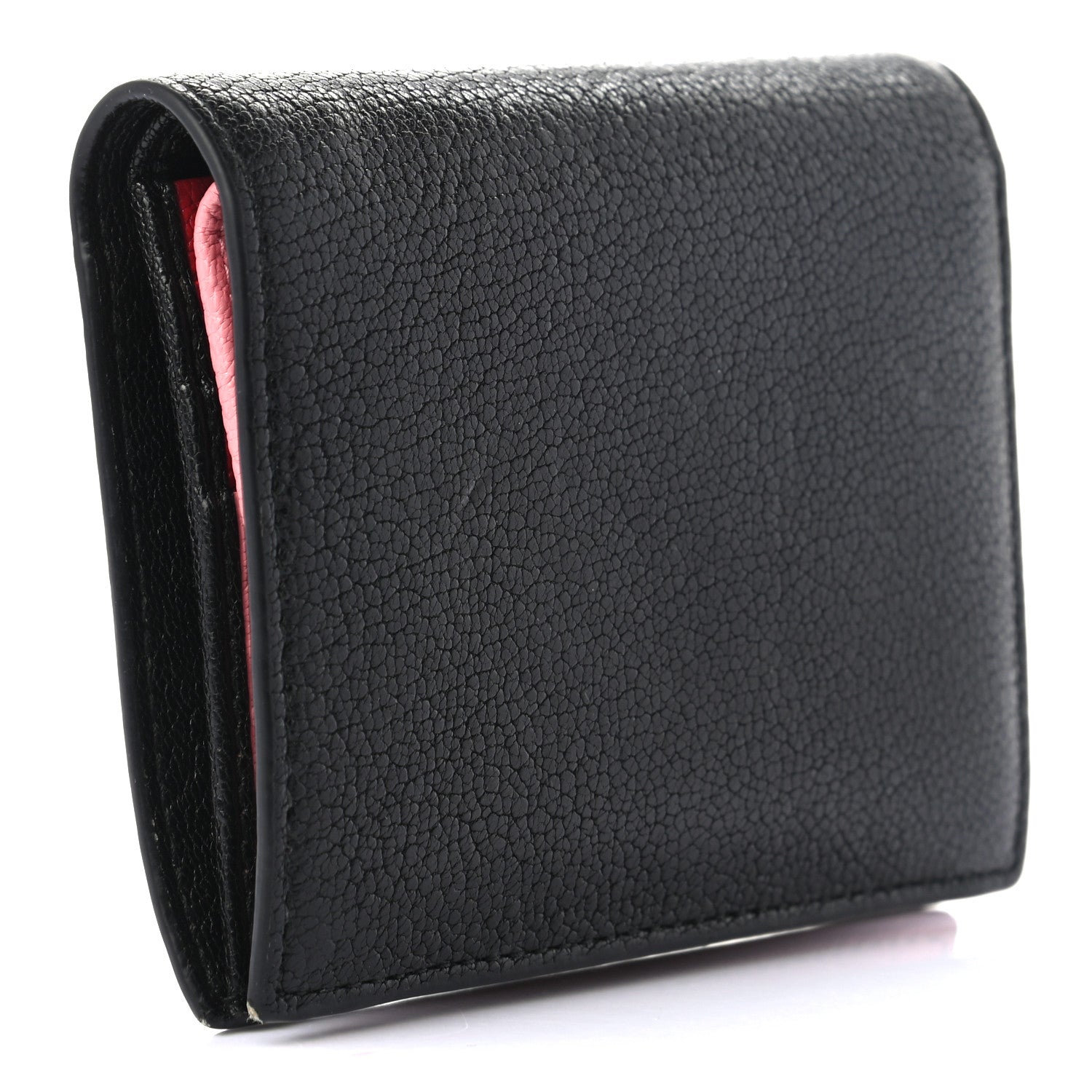 Miu Miu Goatskin Madras Small Wallet Black Rosa 3 of 7