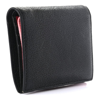 Miu Miu Goatskin Madras Small Wallet Black Rosa 3 of 7