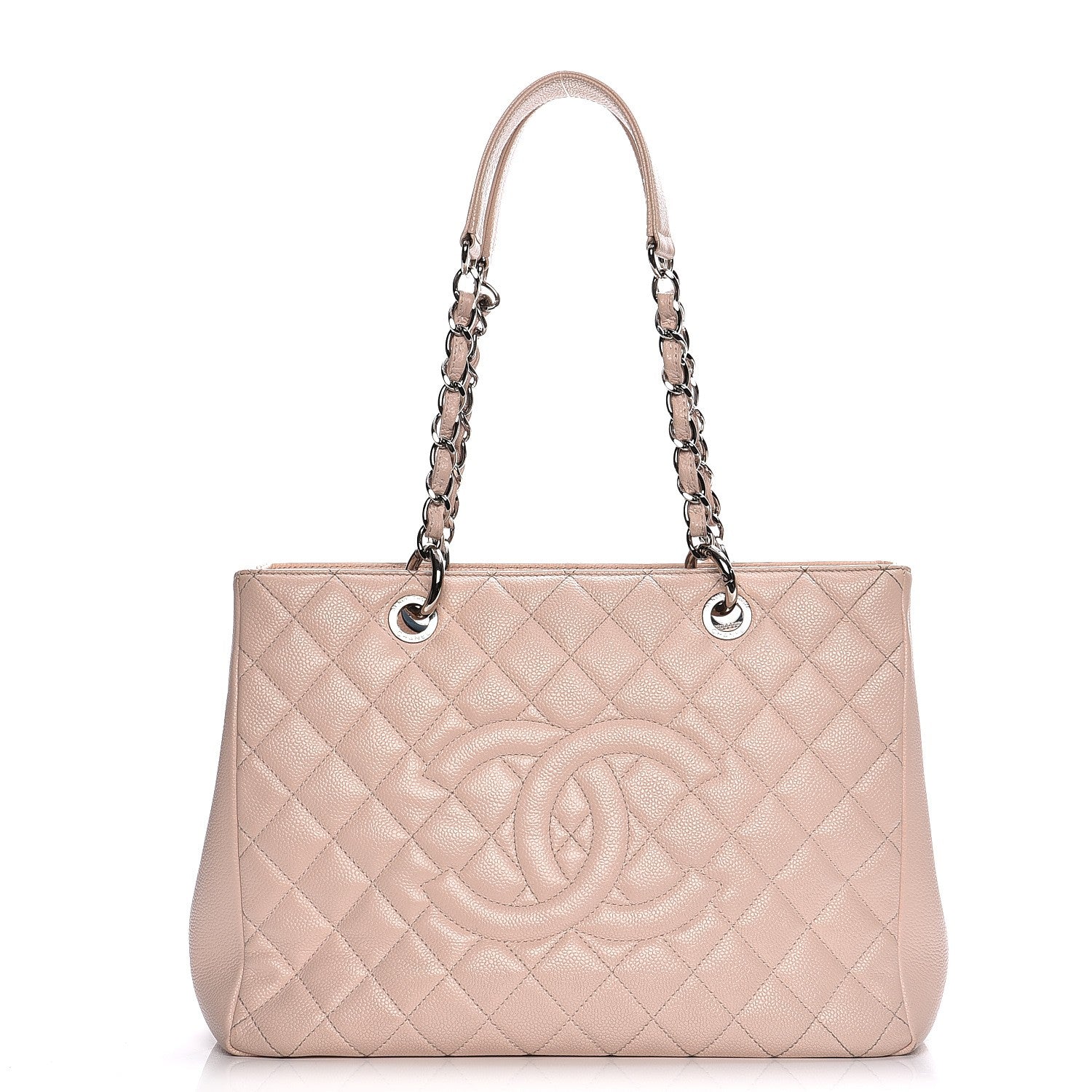 Chanel Caviar Quilted Grand Shopping Tote GST Light Pink 1 of 15