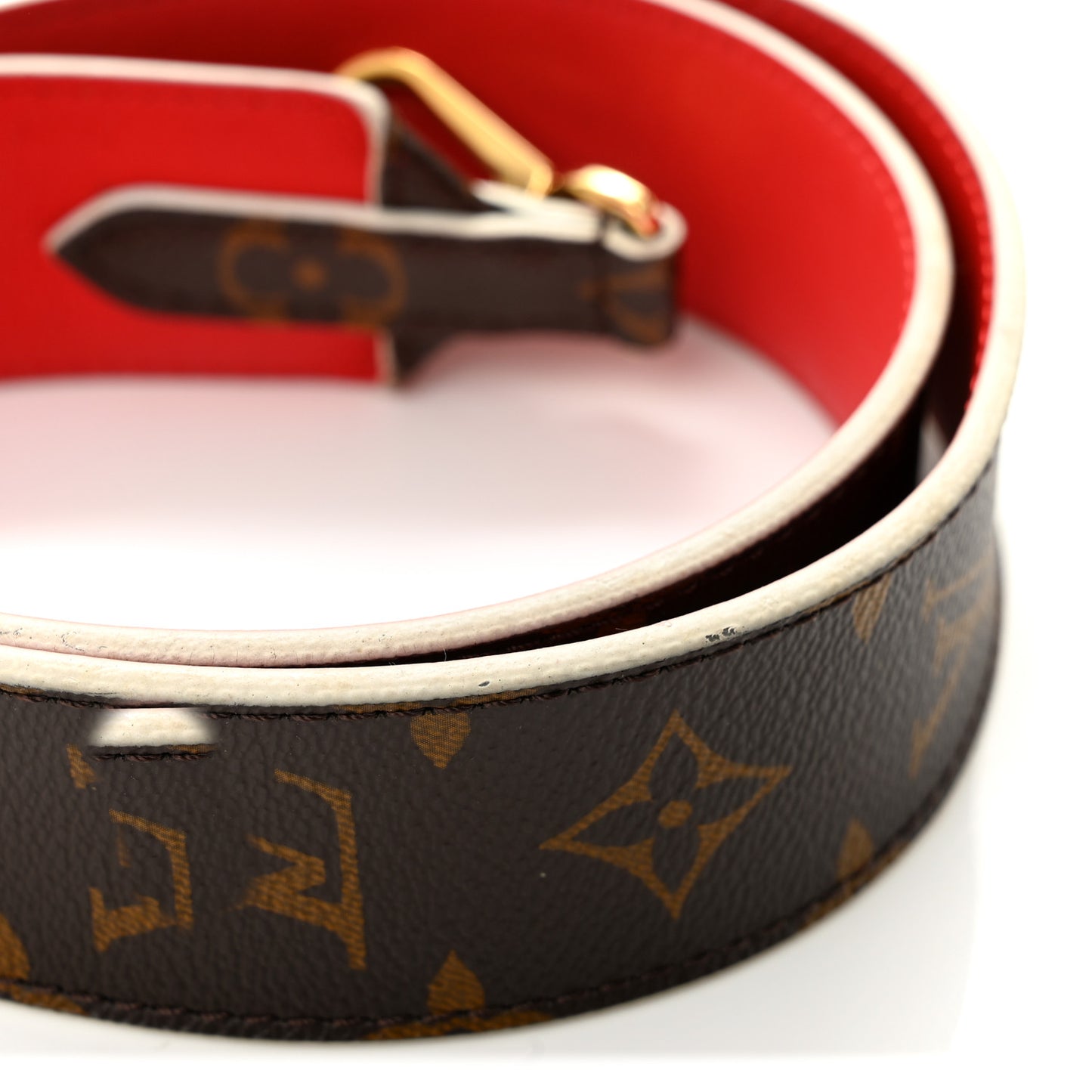 Monogram Bandouliere Shoulder Strap Red