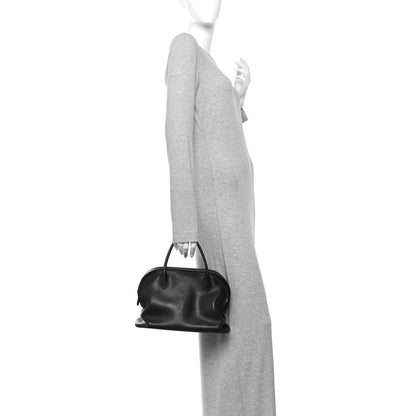 The Row Polished Saddle Calfskin Agnes Bag Black 2 of 9