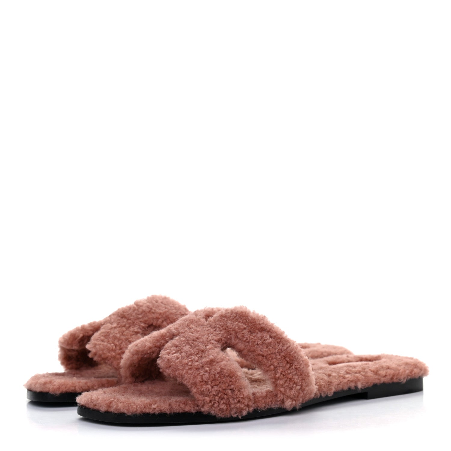 Hermes Woolskin Oran Sandals 42 Rose Aube 3 of 8