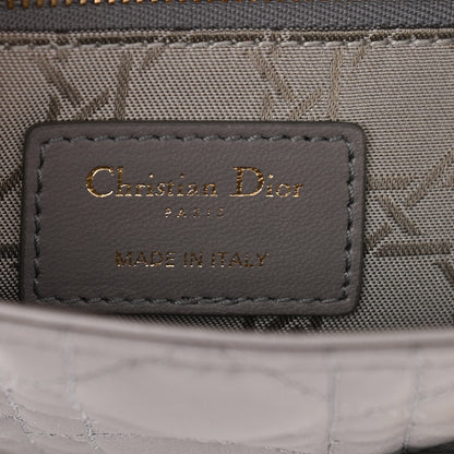 Christian Dior Lambskin Cannage Small Lucky Badges My Lady Dior Grey 12 of 19