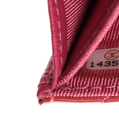 Chanel Patent Quilted Card Holder Pink 8 of 13