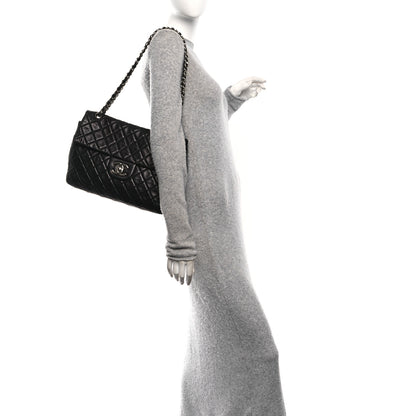 Chanel Washed Lambskin Quilted Maxi Single Flap Black 2 of 15