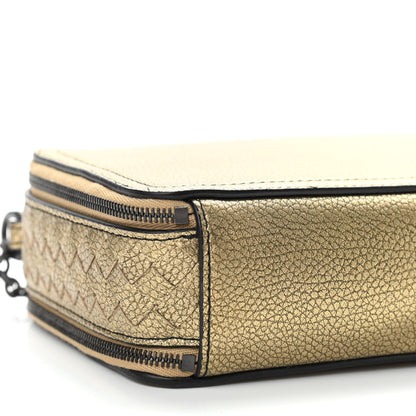 Bottega Veneta Metallic Lambskin Intrecciato Camera Bag Champignon 10 of 11