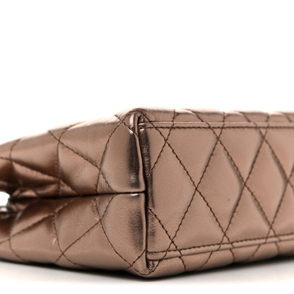 Chanel Metallic Aged Calfskin Quilted Nano Kelly Shopper Light Brown 9 of 11