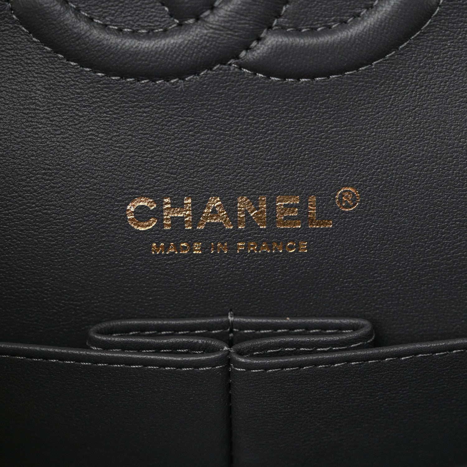 Chanel Lambskin Quilted Medium Double Flap Dark Grey 6 of 12