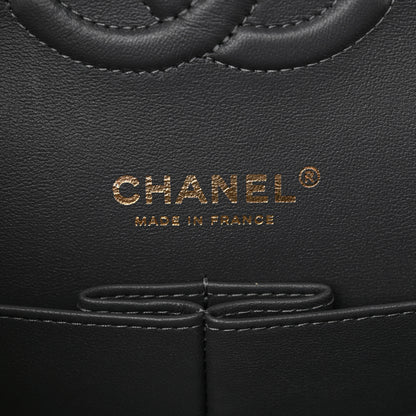 Chanel Lambskin Quilted Medium Double Flap Dark Grey 6 of 12
